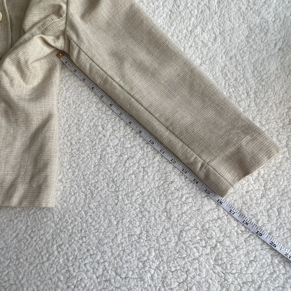 Dana Buchman Vintage Women's Blazer Size 12P Beige/Tan Lined Wool Blend - Picture 4 of 8